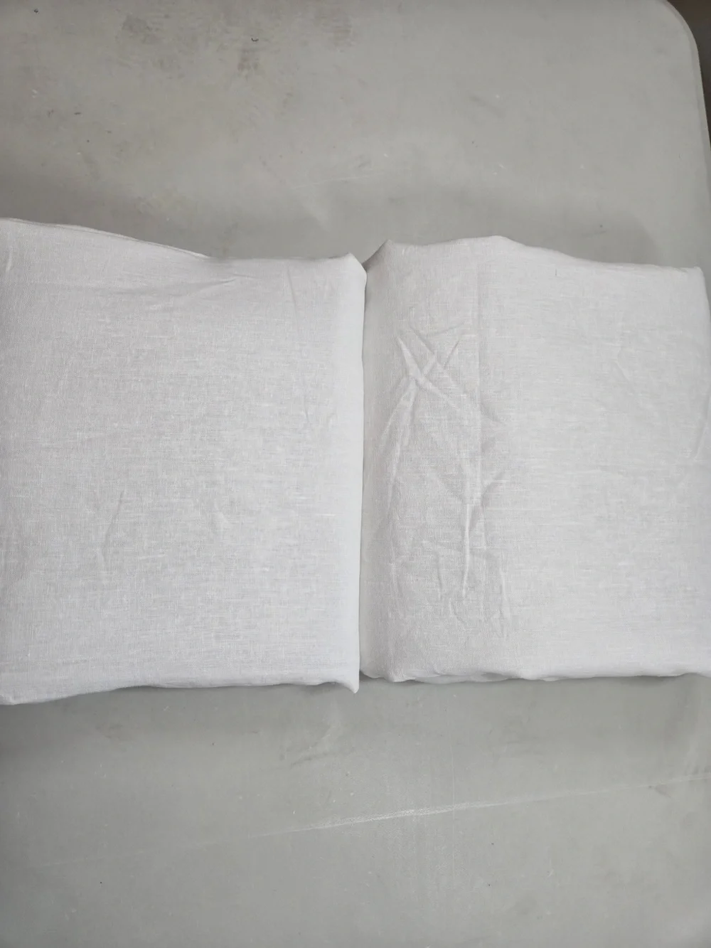 QUINCE Set Of 2 48x96 European Linen True Blackout Curtains White 9630
